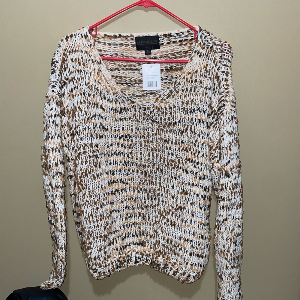 Absolutely Creative Worldwide Soft V Neck Sweater l Size Large l USA